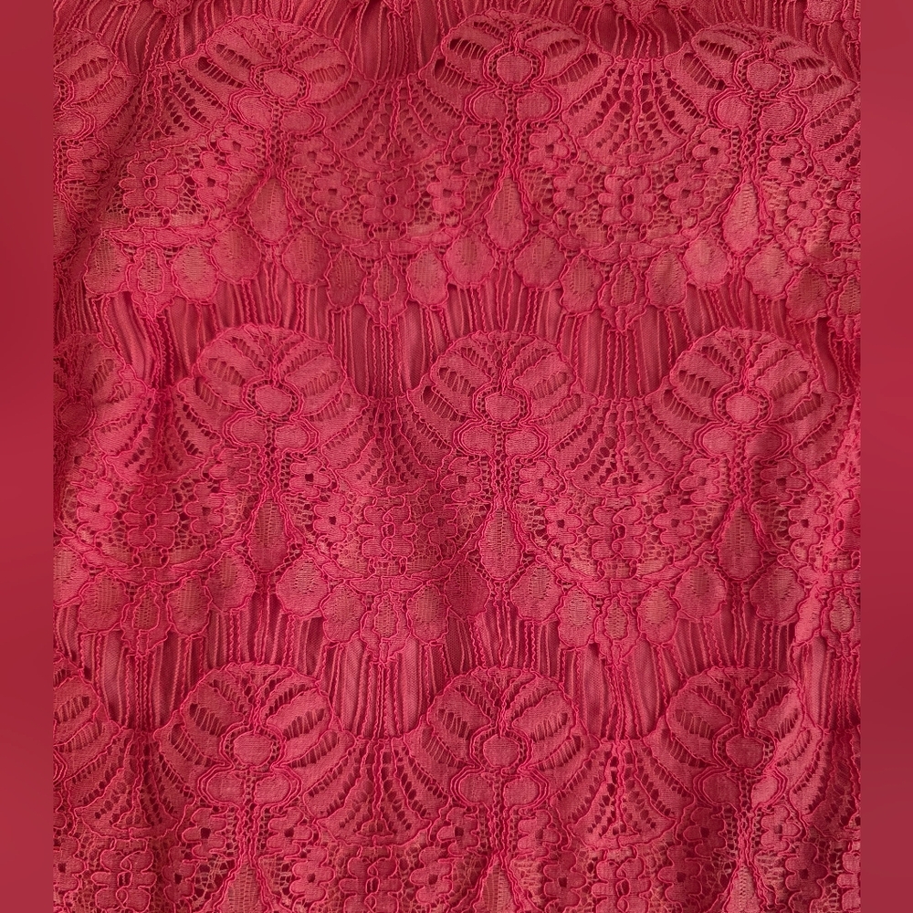 Jessica Howard 3/4 Sleeve Lined Lace Dress Coral Women’s Size 6 - Picture 2 of 5